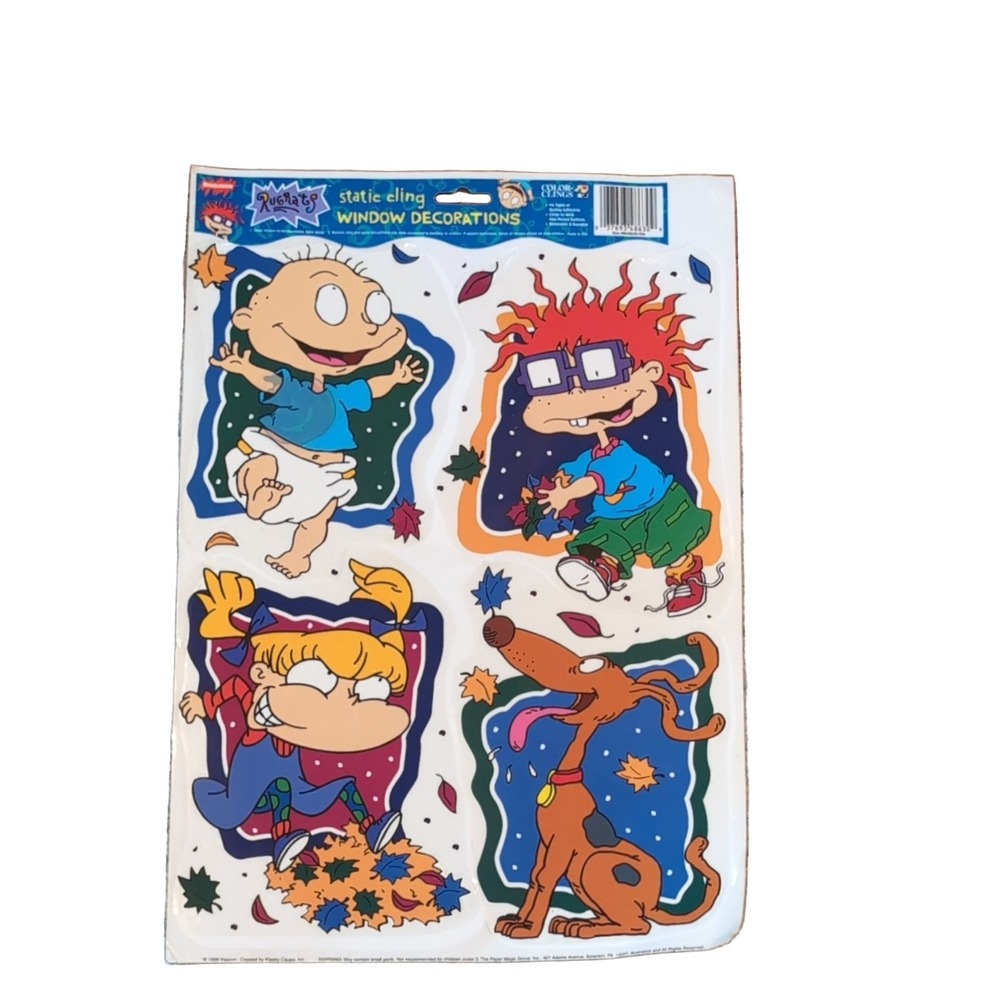 Nickelodeon Rugrats Static Cling Window Decorations 1998 Tommy Chuckie Angelica